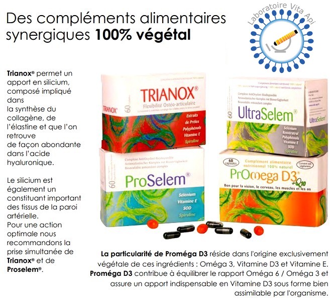 La gamme Vita Api est garantie 100% naturelle, 100% française, sans gluten, sans O.G.M., sans iode et sans expériences sur les animaux